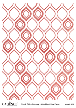Picture of CADENCE METAL LEAF RICE PAPER ROSE GOLD#29