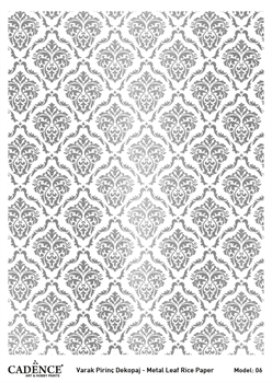 Picture of CADENCE METAL LEAF RICE PAPER SILVER#06