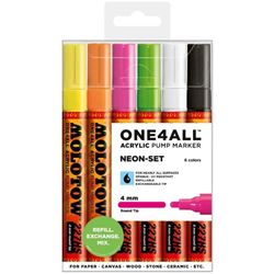 Picture of MOLOTOW ONE4ALL ACRYLIC MARKER 4MM NEON SET