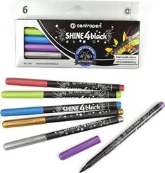 Picture of CENTROPEN SHINE4BLACK METALLIC MARKERS SET OF 6
