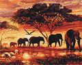 Picture of PAINT BY NUMBERS ELEPHANTS IN THE SAVANNAH BOXED
