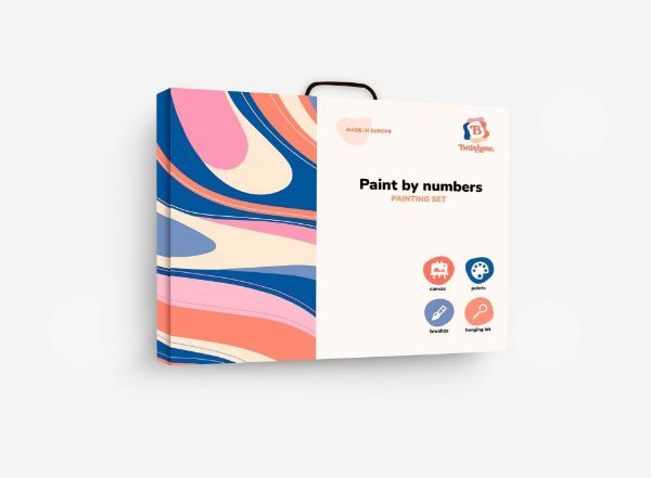 Picture of PAINT BY NUMBERS LADY WITH A PURPLE PEONY BOXED