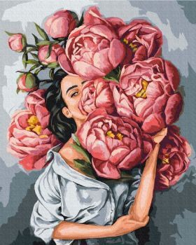 Picture of PAINT BY NUMBERS IN A CLOUD OF PEONIES©MYKHAILYSHYNA DARIA WRAPPED